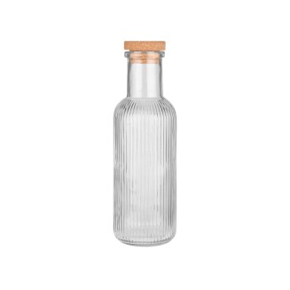 Μπουκάλι Γυάλινο 1000ml Estia Ανάγλυφο Με Φελλό Διάφανο 00-21887