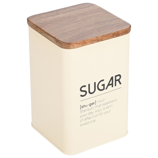 ESTIA ΔΟΧΕΙΟ ΓΙΑ ΖΑΧΑΡΗ ACACIA ΜΕΤΑΛΛΙΚΟ 10x14cm IVORY