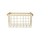 ESTIA ΚΑΛΑΘΙ ΟΡΓΑΝΩΣΗΣ ACACIA ΜΕΤΑΛΛΙΚΟ ΜΕ ΞΥΛΙΝΕΣ ΛΑΒΕΣ 24x18x13  IVORY