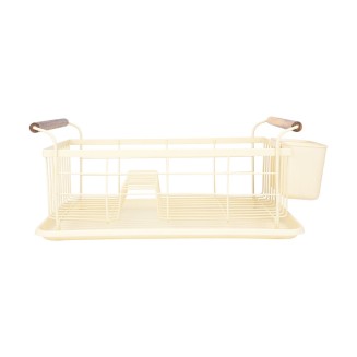 Πιατοθήκη Acacia Μεταλλική Με Ξύλινες Λαβές Ivory Estia 01-24925