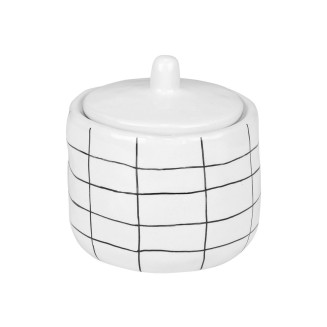 Δοχείο Για Βαμβάκι Estia 11x11cm Κεραμικό Cage 02-27629