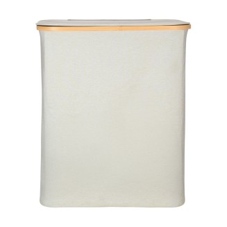 Καλάθι Απλύτων Bamboo 144lt Estia Με Καπάκι Και 2 Mesh Bags 56x37x68cm Essentials Γκρί 02-26974