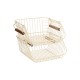 ESTIA ΚΑΛΑΘΙ ΟΡΓΑΝΩΣΗΣ ALLURE ΜΕΤΑΛΛΙΚΟ 26.5x29.5x16cm ΣΤΟΙΒΑΖΟΜΕΝΟ IVORY