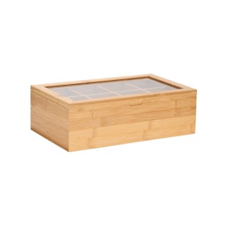 Κουτί Αποθήκευσης Με Καπάκι 31x19x9cm Estia Bamboo 8 Θήκες 01-27025