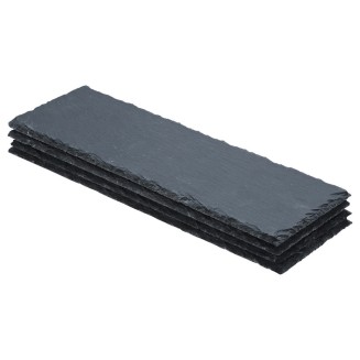 Πλατώ Σερβιρίσματος Σχιστόλιθου 30x10cm Σετ 4 Τεμαχίων Estia 07-24079