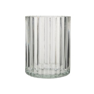 Ποτηράκι Μπάνιου 7.8x10cm Estia Alvio Γυάλινο Ανάγλυφο Διάφανο 02-28848