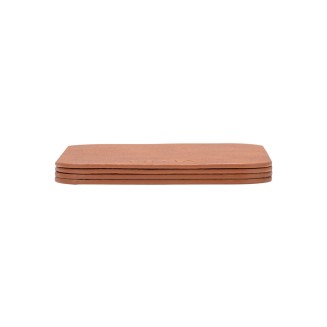 Σουβέρ 10x10cm Σετ 4 Τεμαχίων Estia Pvc Allure Καφέ