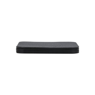 Σουβέρ 10x10cm Σετ 4 Τεμαχίων Estia Pvc Allure Μαύρο