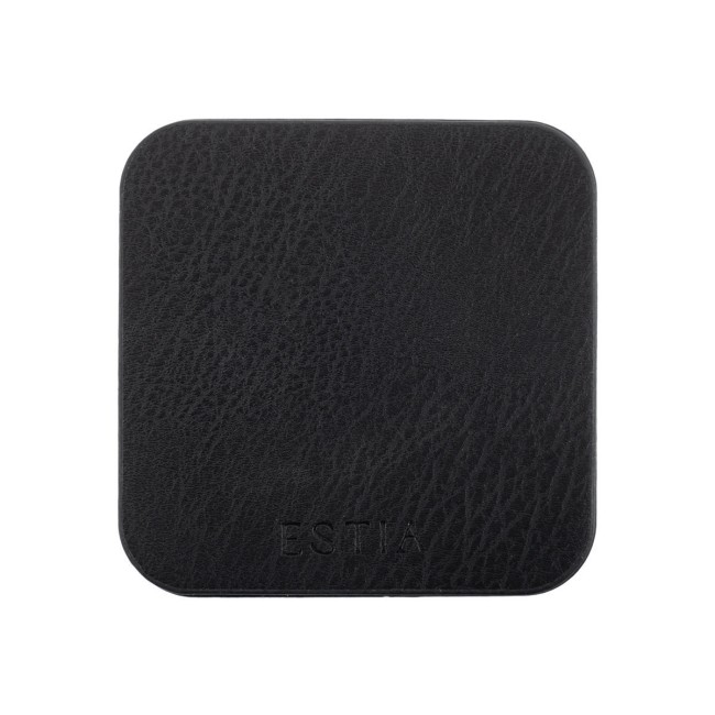 ESTIA ΣΟΥΒΕΡ ALLURE PVC 10x10cm ΜΑΥΡΟ  ΣΕΤ 4 ΤΕΜ.