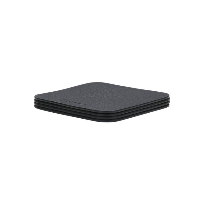 ESTIA ΣΟΥΒΕΡ ALLURE PVC 10x10cm ΜΑΥΡΟ  ΣΕΤ 4 ΤΕΜ.