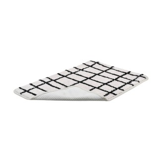 Ταπέτο Μπάνιου 40x60cm Estia Cage 100% Μικροϊνα Γκρί-Μαύρο 02-28572