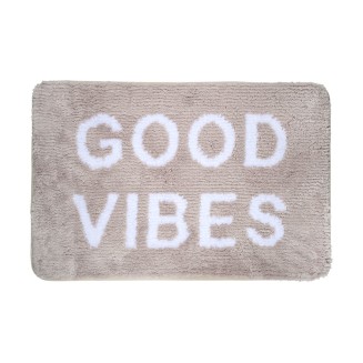 Ταπέτο Μπάνιου 40x60cm Estia Good Vibes 100% Μικροϊνα Taupe 02-28558