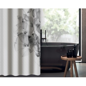 Κουρτίνα Μπάνιου Des 118 Grey με Κρίκους 180x200 Saint Clair