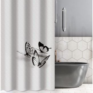 Κουρτίνα Μπάνιου Des 119 με Κρίκους 180x200 Saint Clair