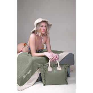 Πετσέτα Θαλάσσης  80x170 Feel And Touch Caribbean Khaki
