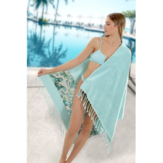 Πετσέτα Θαλάσσης Παρεό Pestemal 90x170 Guy Laroche 20 Aqua