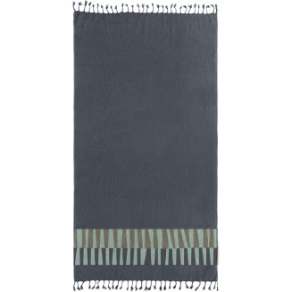Πετσέτα Θαλάσσης Παρεό Pestemal 90x170 Guy Laroche 23 Anthracite