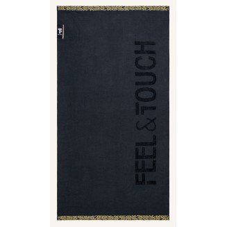 Πετσέτα Θαλάσσης  90x180 Feel And Touch Sunny Black
