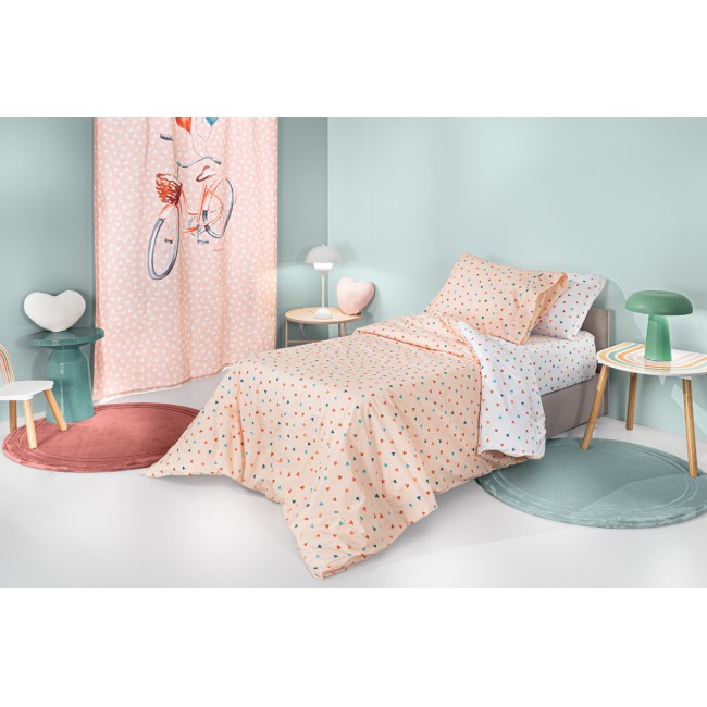 Σετ 3τμχ Παιδικά Σεντόνια Amore Pink με Λάστιχο