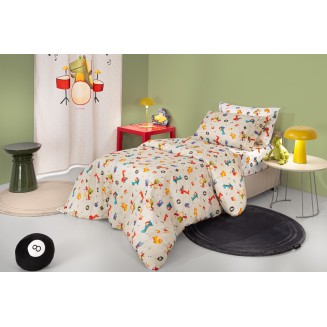 Σεντόνια Σετ Παιδικά Με Λάστιχο 100x200+28 Guy Laroche Band Natural