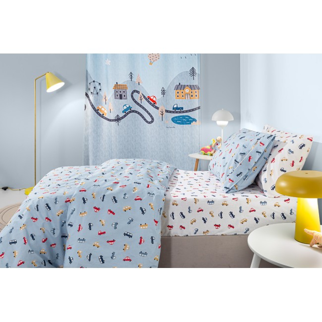 Σετ 3τμχ Παιδικά Σεντόνια Roadtrip Sky