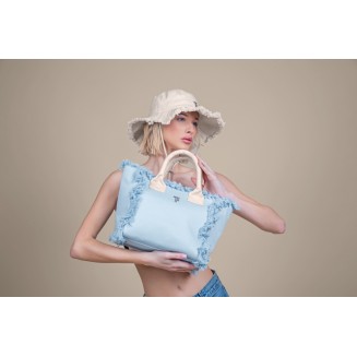 Τσάντα Χειρός 26x24x16 Feel And Touch Caribbean Ciel-Ammos