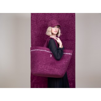 Τσάντα Παραλίας 40x68x40 Feel And Touch Icon Aubergine