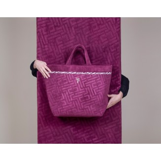 Τσάντα Παραλίας 40x68x40 Feel And Touch Icon Aubergine
