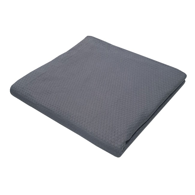 Κουβέρτα Πικέ Le Blanc Sanforized Cotton 100% Σούπερ Υπέρδιπλη 240x260 Grey
