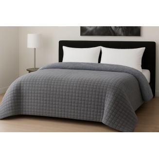 Κουβερτοπάπλωμα Le Blanc Flannel Comfort Σούπερ Υπέρδιπλο 260Χ240 700gsm RIB CUT Light Grey