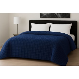 Κουβερτοπάπλωμα Le Blanc Flannel Comfort Σούπερ Υπέρδιπλο 260Χ240 700gsm RIB CUT Navy