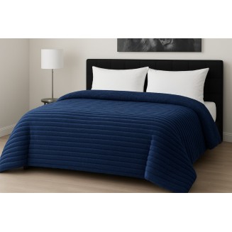 Κουβερτοπάπλωμα Le Blanc Flannel Comfort Υπέρδιπλο 220Χ240 700gsm RIB Navy