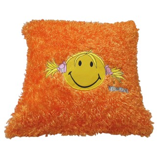 Μαξιλάρι Διακοσμητικό 45x45 Κόμβος Smiley Face Orange