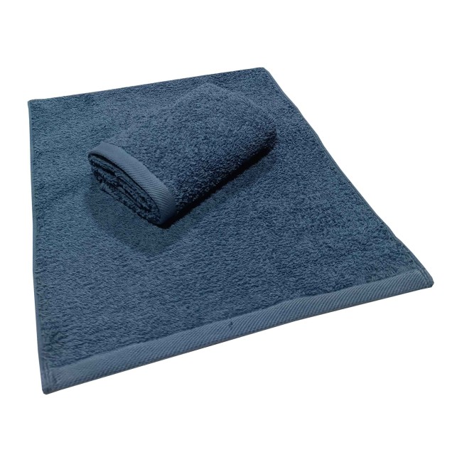 Πετσέτα ΚΟΜΒΟΣ Πεννιέ PLAIN LINE 500γρ/μ2 DARK BLUE Χειρός 30x50