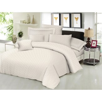 Σεντόνι Μεμονωμένο Διπλό 200x240 Κόμβος Cotton Line New Printed Maze Beige