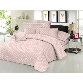 Σεντόνι Μεμονωμένο Διπλό 200x240 Κόμβος Cotton Line New Printed Montana Peach