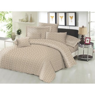 Σεντόνια Σετ Μονά Με Λάστιχο 100x200+22 Κόμβος Cotton Line Printed Fern Grey-Beige