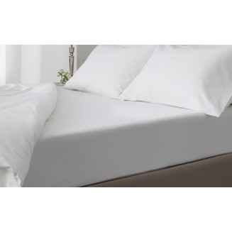 Σεντόνια Σετ Υπέρδιπλα 250x280 Κόμβος Satin Plain TC300 100% Cotton Λευκό