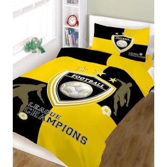 Σεντόνια Σετ Μονά 160x240 Κόμβος Champions Yellow-Black Σεντόνια Σετ Μονά 160x240 Κόμβος Champions Yellow-Black