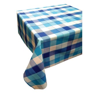 Τραπεζομάντηλο 140x220 Κόμβος Καρό Design-3 Turquoise