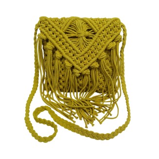 Τσάντα Macrame Κόμβος 25x20 Yellow