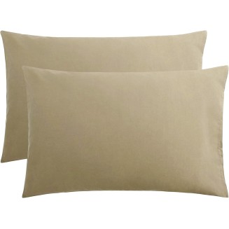 Μαξιλαροθήκες Σετ 2 Τεμαχίων 50x70 Le Blanc Μονόχρωμες Beige
