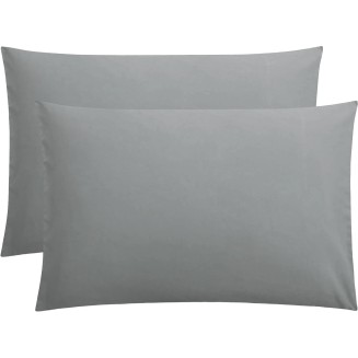 Μαξιλαροθήκες Σετ 2 Τεμαχίων 50x70 Le Blanc Μονόχρωμες Grey