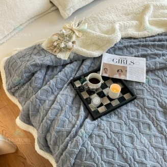 Κουβέρτα Προβατάκι Μονή 160x220 Lucktora 2KG Γαλάζιο