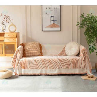 Ριχτάρι 180x180CM Lucktora Chenille C3 3 Πορτοκαλη