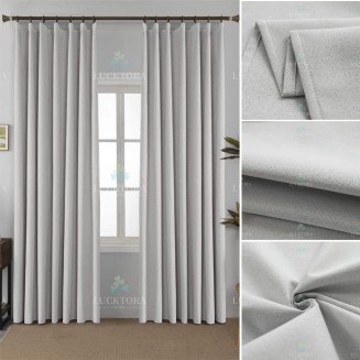 Κουρτίνα Με Τρέσσα  270X270cm Lucktora 6010-41 Λευκό 100% Blackout