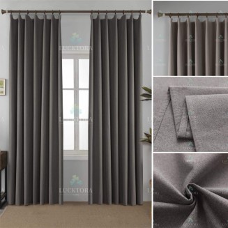 Κουρτίνα Με Τρέσσα  270X270cm Lucktora 6010-46 Mπεζ-Καφέ 100% Blackout