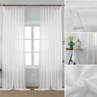 Κουρτίνα Με Τρέσσα 270x290CΜ Lucktora 6023 41 Λευκό