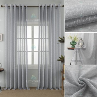 Κουρτίνα Με Κρίκους 270x290cm Lucktora A6023-23 Γκρί