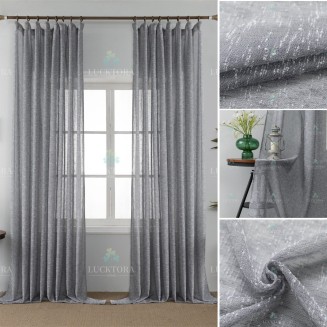 Κουρτίνα Με Τρέσσα  270x290cm Lucktora 6023-45 Σκούρο Γκρί